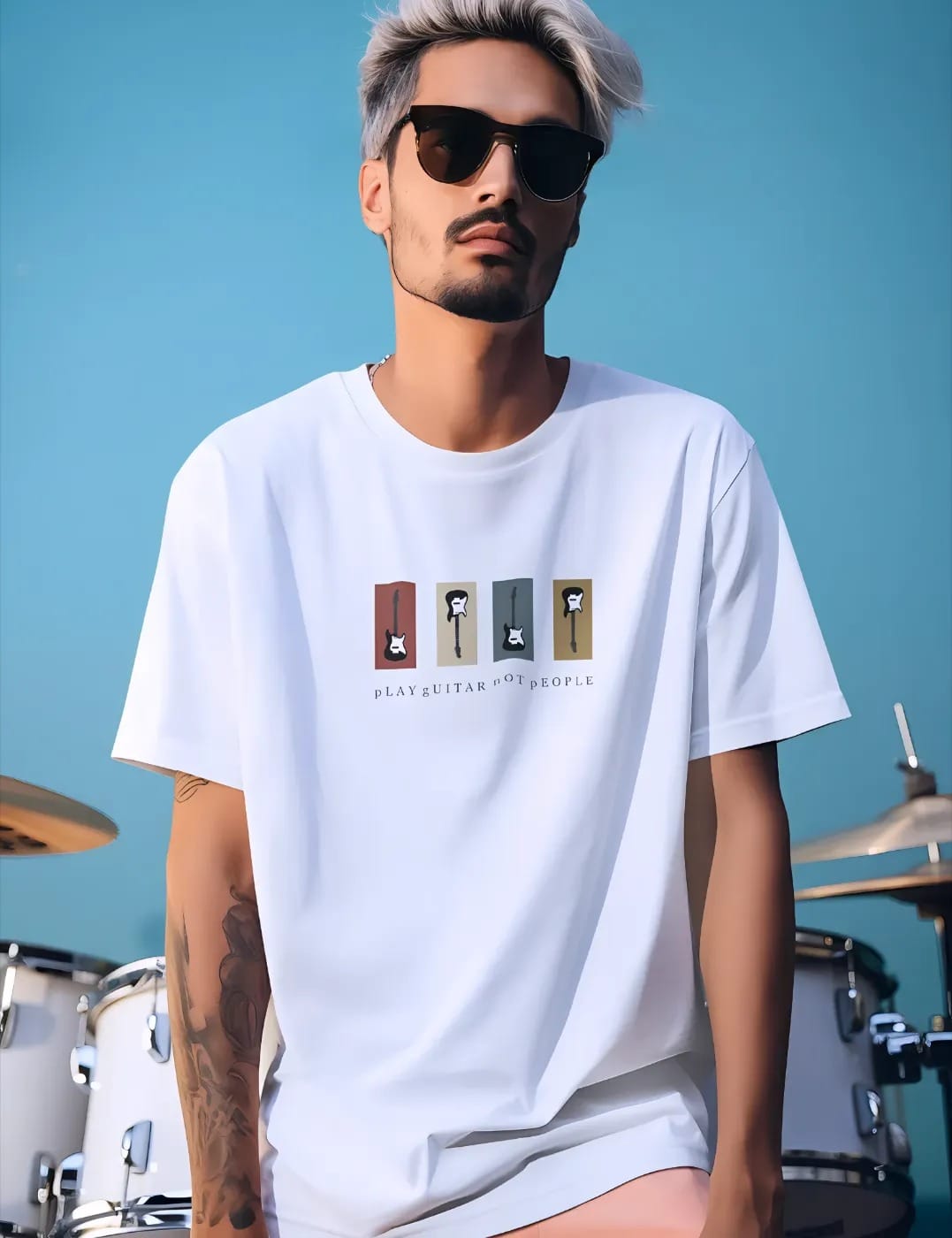 pnp sword worrier | men’s oversized black t shirt | 200 gsm (copy)