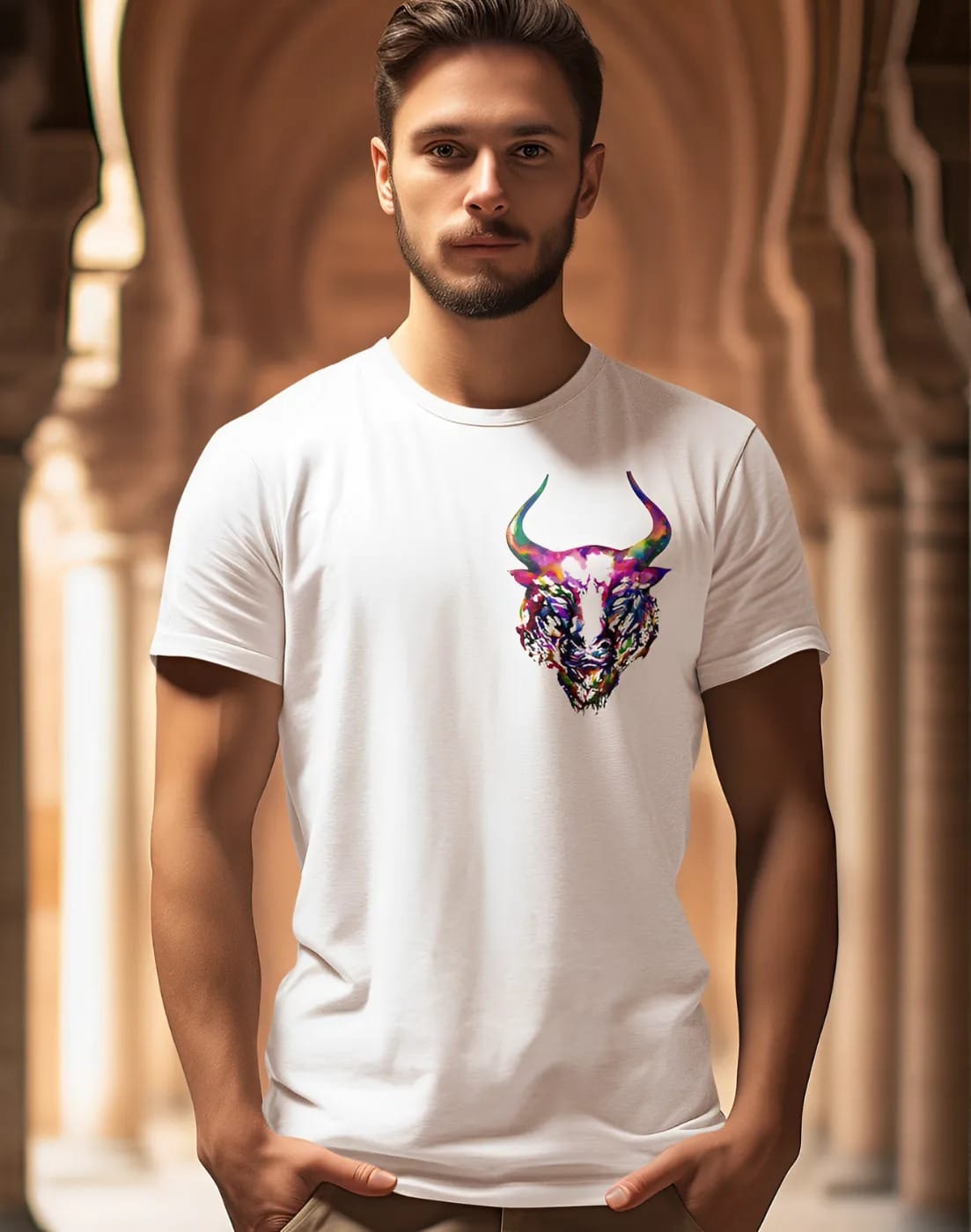 pnp worrier | men's regular fit round neck black t shirt (copy)