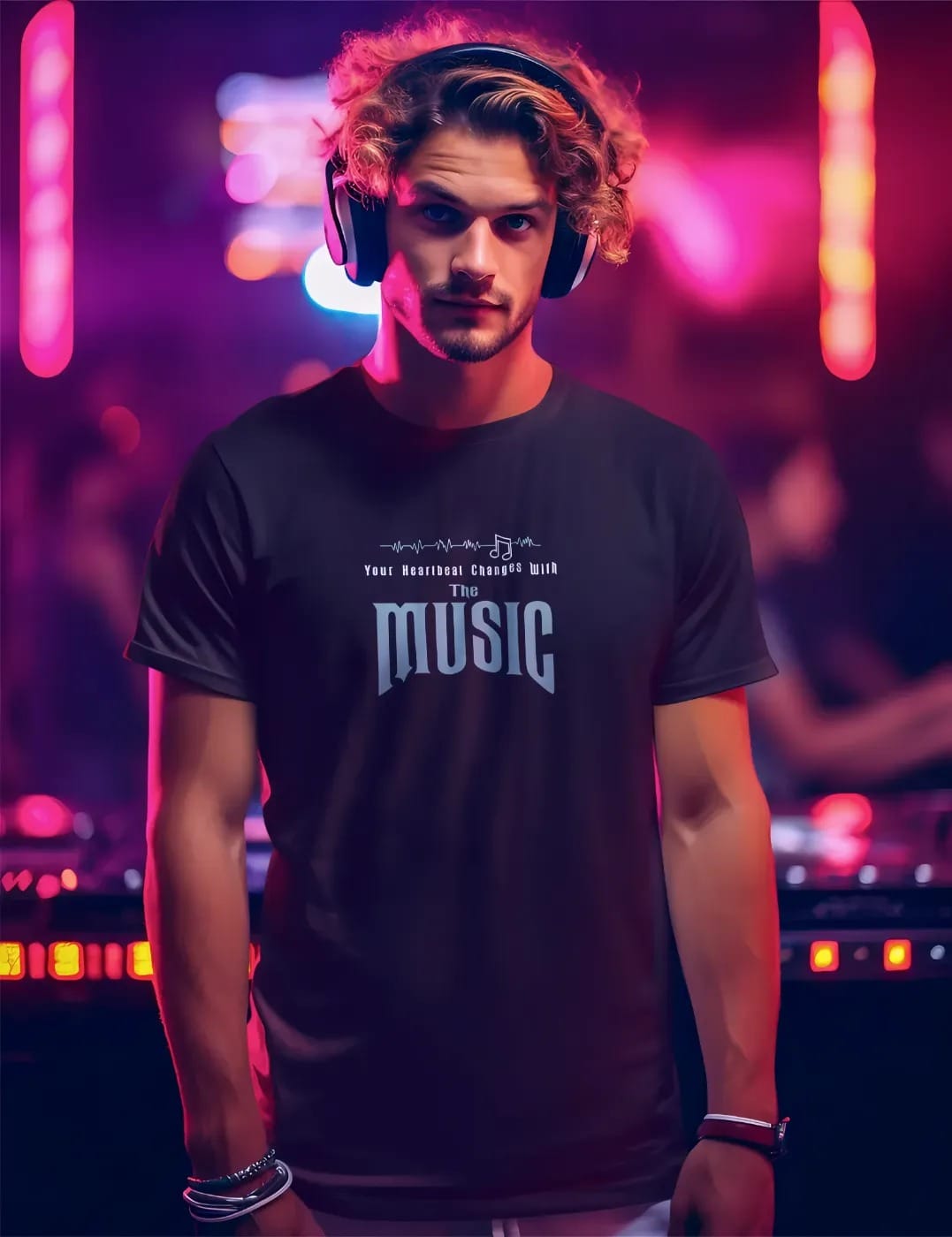 pnp worrier | men's regular fit round neck black t shirt