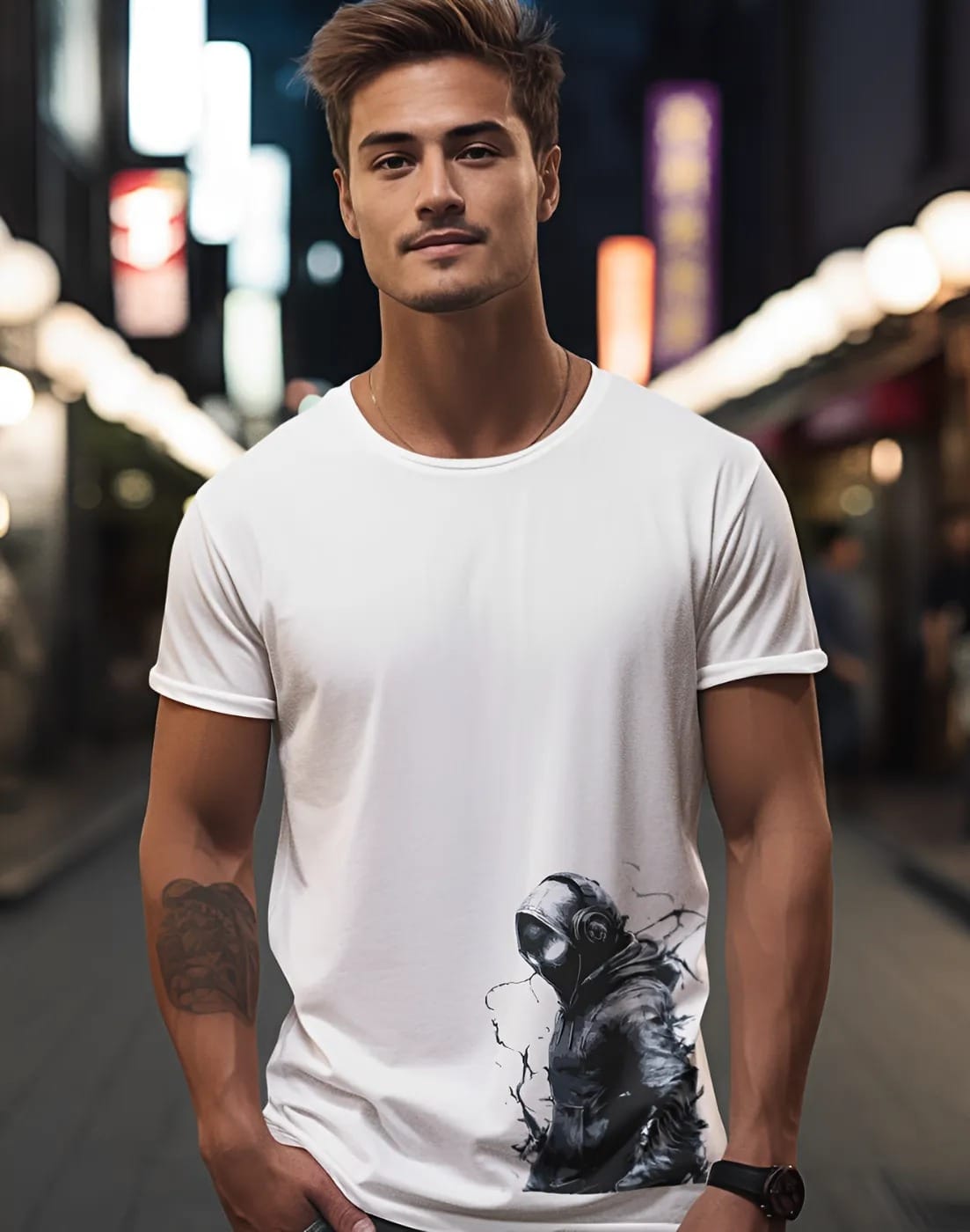 pnp bull rage | men's regular fit round neck white t shirt (copy)