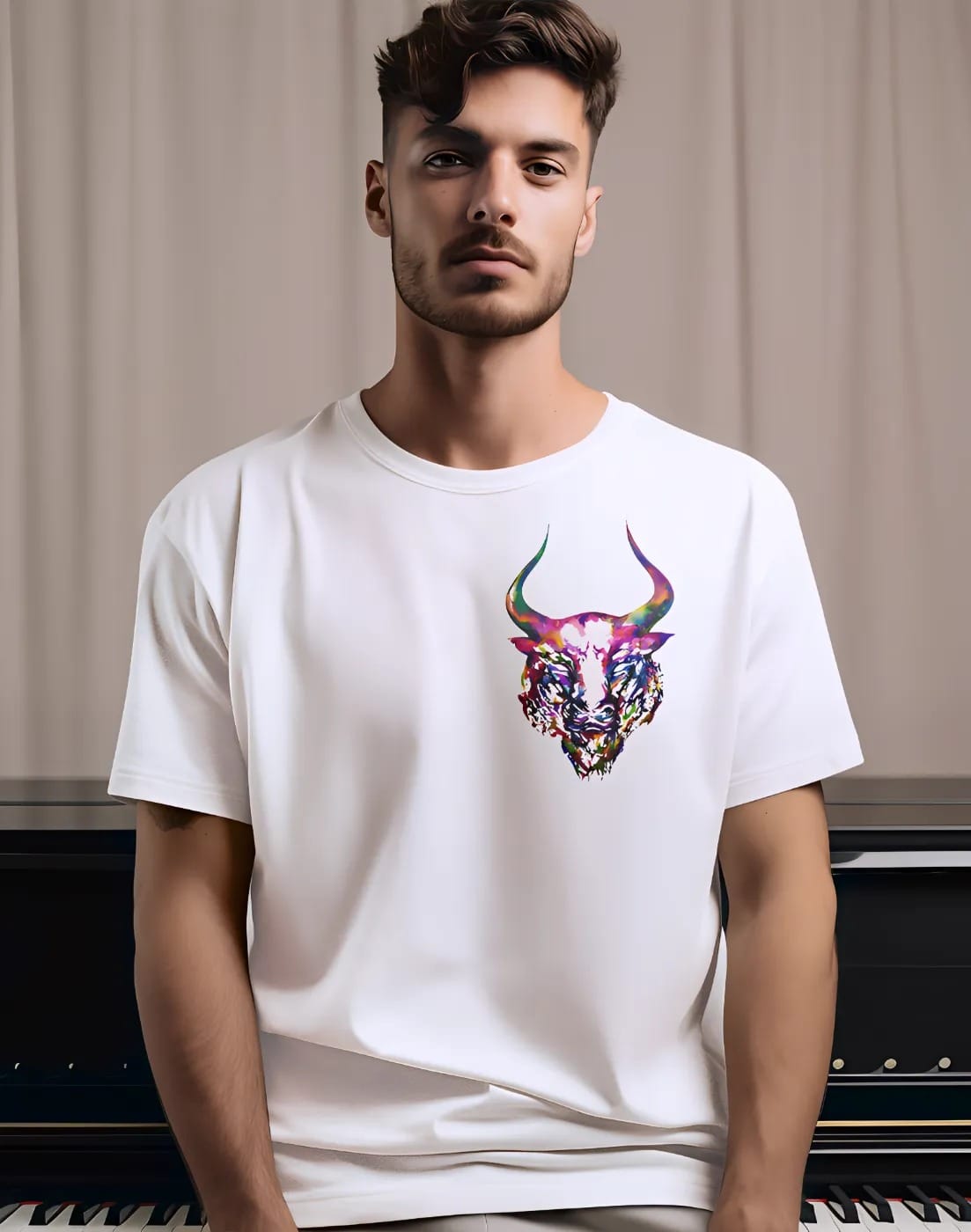 pnp bull rage | men’s oversized t shirt | 200 gsm